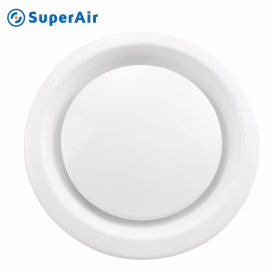 Grille de ventilation ronde en acier diffuseur d'air disque métal soupape d'alimentation en air